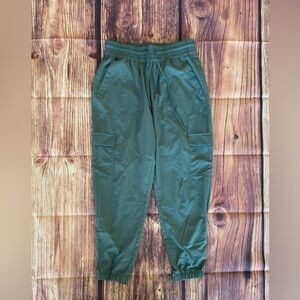 Stretchtech Dry Quick Women's Elastic Waist Pull On Tapered Green Pants Size: S